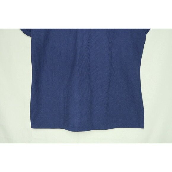 LL Bean Polo Shirt Short Sleeves Blue Slightly Fitted Mens Size Medium EUC - Picture 6 of 7